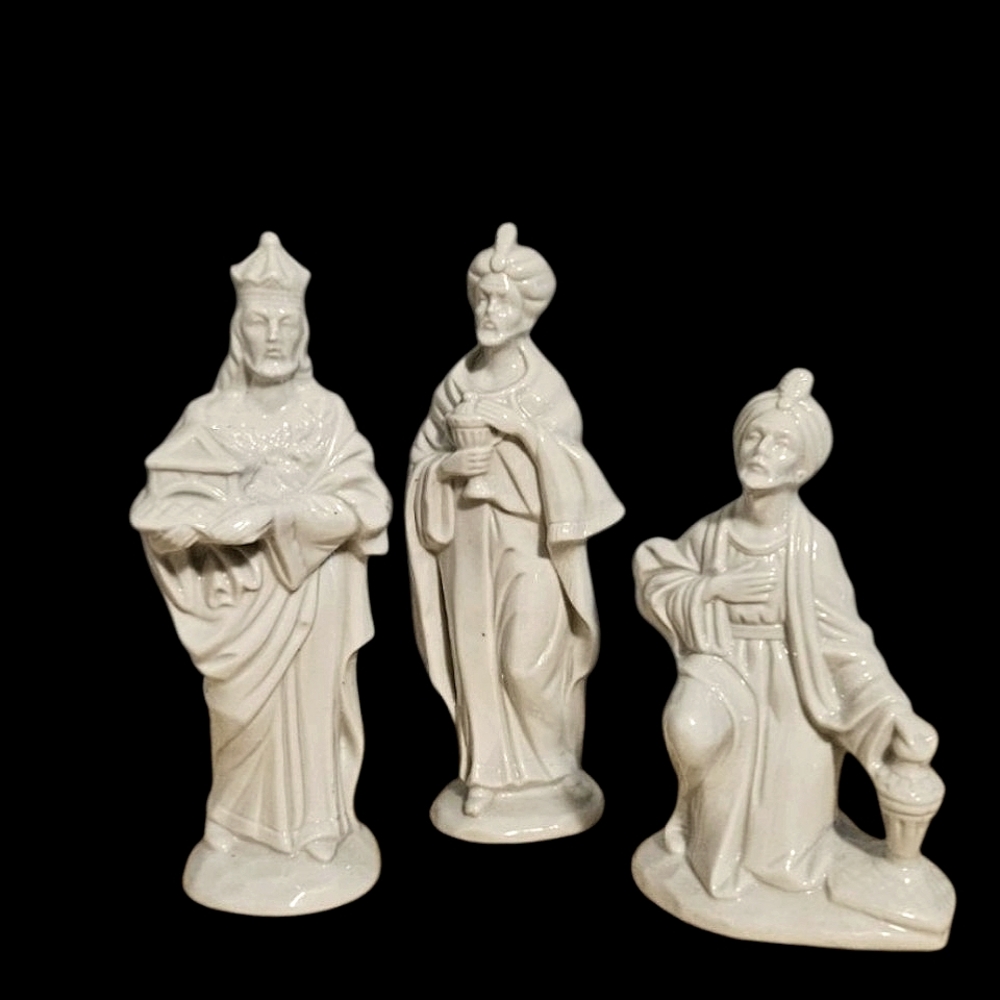 Set of Three Vintage Porcelain Three Kings Figurines